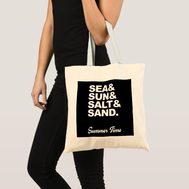 Sea and Sun and Salt and Sand Summer Time Tote Bag (Front (Product))