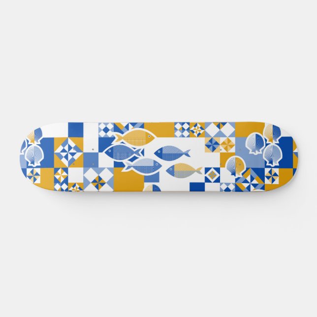 Sea and tiles skateboard (Horz)