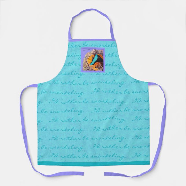 Sea Anemone Fish Snorkelling All-Over Print Apron (Front)