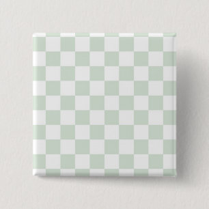 Sea Anemone Gingham Pattern 2 Inch Square Button