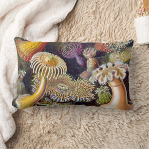 Sea Anemone Scientific Nature Ocean Lumbar Pillow