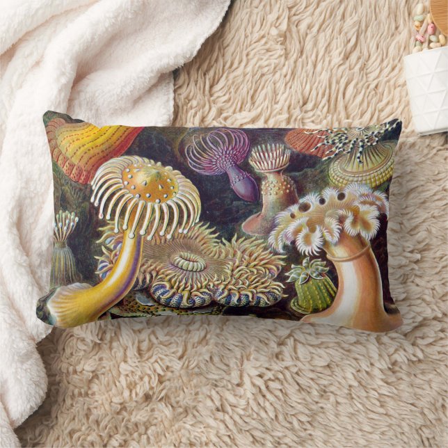 Sea Anemone Scientific Nature Ocean Lumbar Pillow (Blanket)
