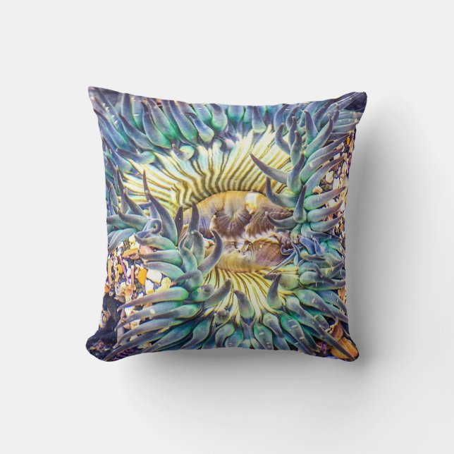 Sea Anemone Throw Pillow (Front)