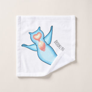 Sea angel cartoon illustration bath towel set