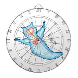 Sea angel cartoon illustration dartboard
