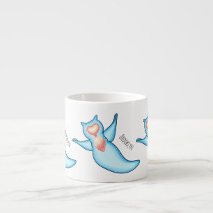 Sea angel cartoon illustration espresso cup
