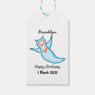 Sea angel cartoon illustration gift tags