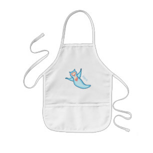 Sea angel cartoon illustration  kids apron