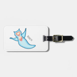 Sea angel cartoon illustration luggage tag
