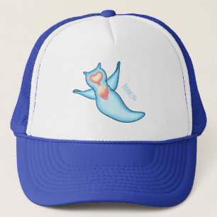 Sea angel cartoon illustration  trucker hat