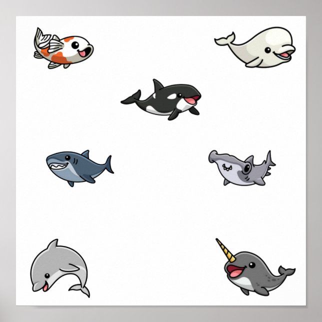 Sea animal collection poster (Front)