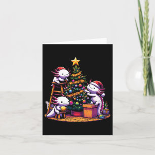 Sea Animal Lovers Kawaii Axolotl Decorating Christ Card