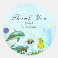 Sea Animals Beach Watercolor Party Favour