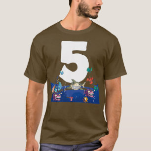 Sea Animals Fish Aquarium 5th Birthday Theme Party T-Shirt