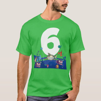 Sea Animals Fish Aquarium 6th Birthday Theme Party T-Shirt