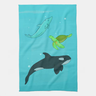 Sea Animals Kitchen Towel