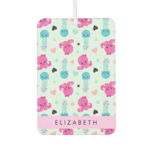 Sea Animals, Octopus, Jellyfish, Hearts, Your Name Air Freshener