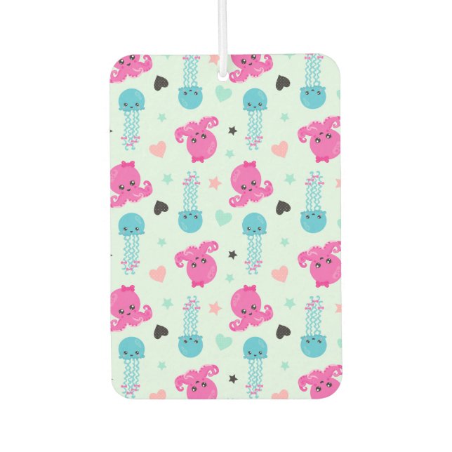 Sea Animals, Sea Life, Octopus, Jellyfish, Hearts Air Freshener (Front)