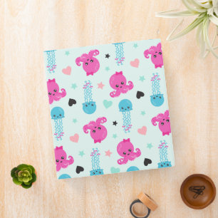 Sea Animals, Sea Life, Octopus, Jellyfish, Hearts Binder