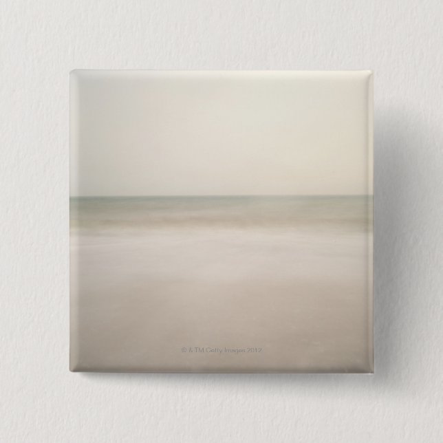 Sea at Brighton Beach 2 Inch Square Button (Front)
