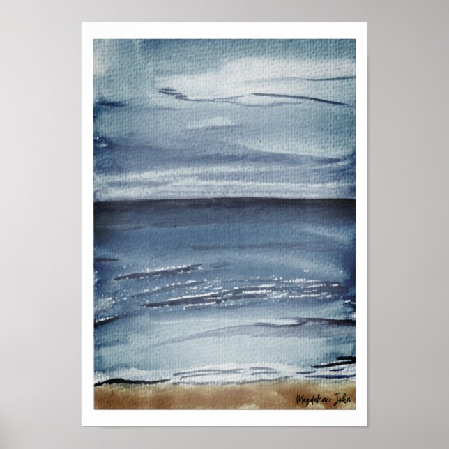 Sea at Nightfall Poster (Front)