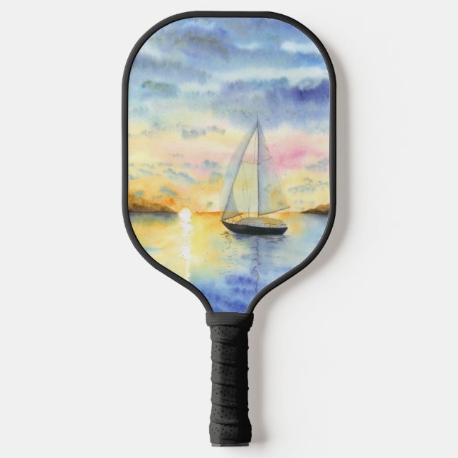 Sea at sunset pickleball paddle (Front)