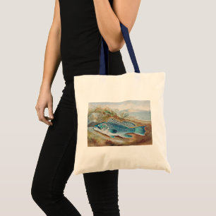 Sea Bass by S.A. Kilbourne, Vintage Fish Tote Bag