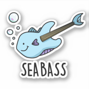 Sea Bass Funny Bass Guitar Fish Pun 