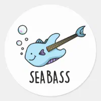 Funny Playin' Bass Guitar Player Gift Bass Fish Fishing Tee - Funny Bass  Guitar Player - Sticker