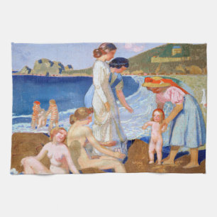 Sea Bathing, Maurice Denis Kitchen Towel