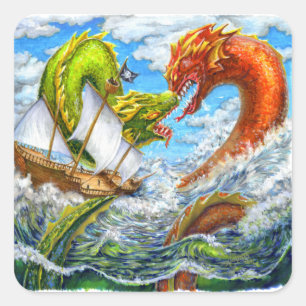 Sea Battle Square Sticker