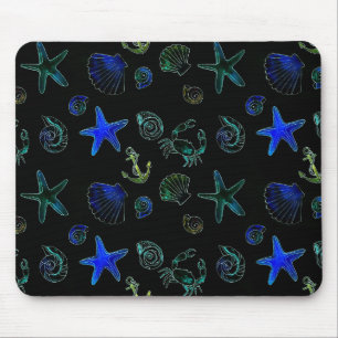 Sea, Beach, Watercolor painting Mouse Pad