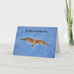 Sea Bird Flying High Soaring Graduation Card