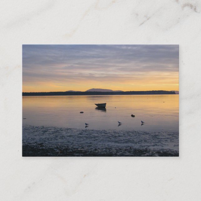 Sea Birds and Boat Business Card (Front)