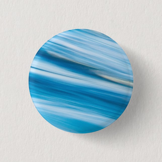 Sea Blue Abstract         1 Inch Round Button (Front)