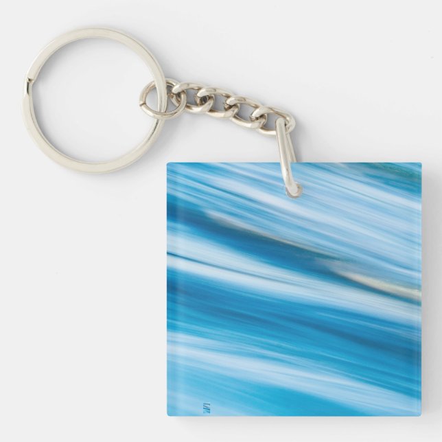 Sea Blue Abstract         Keychain (Front)