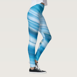 Sea Blue Abstract Leggings