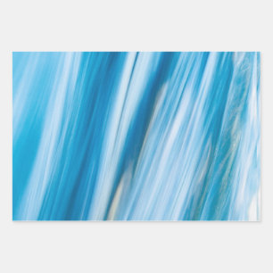 Sea Blue Abstract      Wrapping Paper Sheet