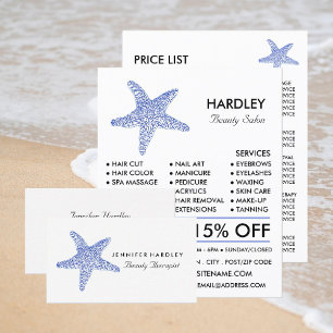 Sea Blue Beach Starfish Business Card