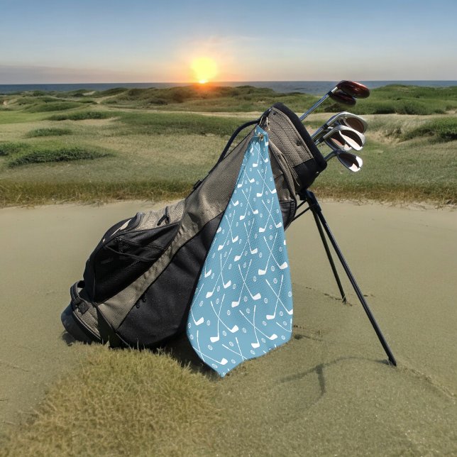 Sea Blue Golf Stick Ball Towel (Golf Towel)