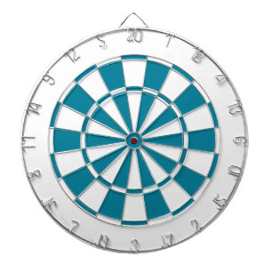 sea blue green and white dartboard