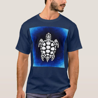 Sea Blue Turtle Abstract T-Shirt