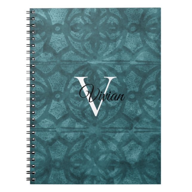 Sea Blue Watercolor Notebook (Front)