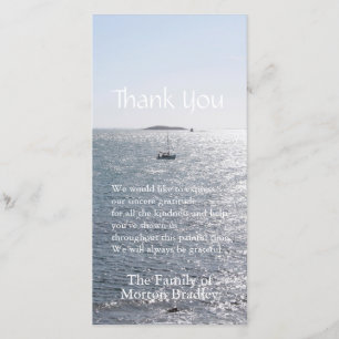 Sea Boat and Island 1 Sympathy Thank You