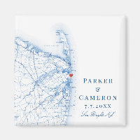 Sea Bright New Jersey Map Elegant Wedding Favour