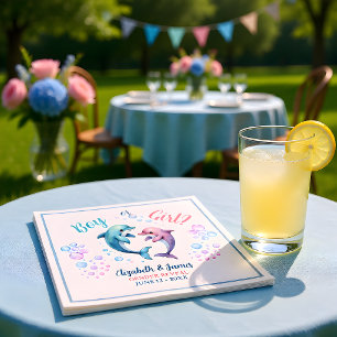 Sea Bubbles Boy or Girl Gender Reveal  Napkin