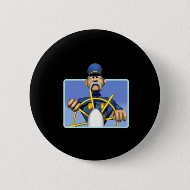 Sea Captain 2 Inch Round Button (Front)