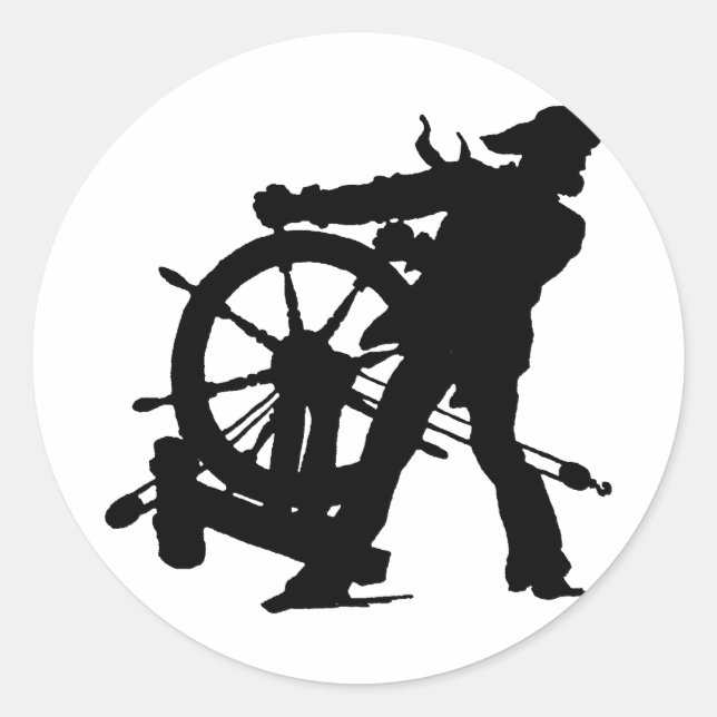 Sea Captain Classic Round Sticker (Front)