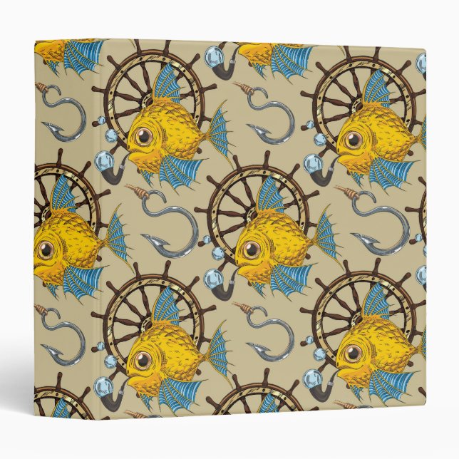 Sea Captain Fish Pattern Binder (Front/Spine)