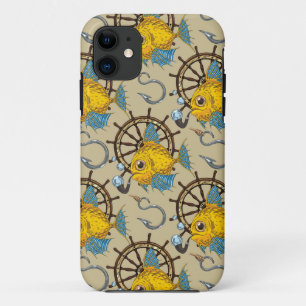 Sea Captain Fish Pattern iPhone 11 Case